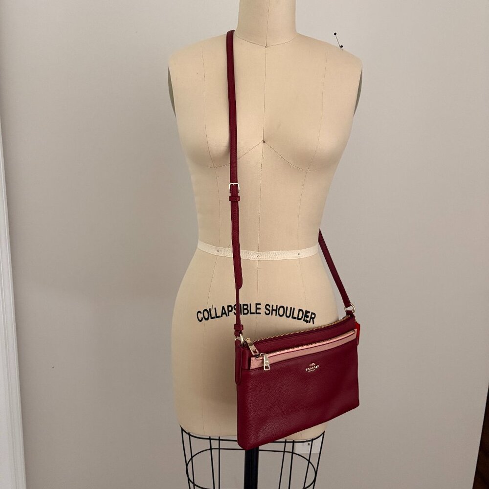 Coach Colorblock Pop Up Crossbody Cherry/Pink 36371 Barbiecore Y2K Revival Chic